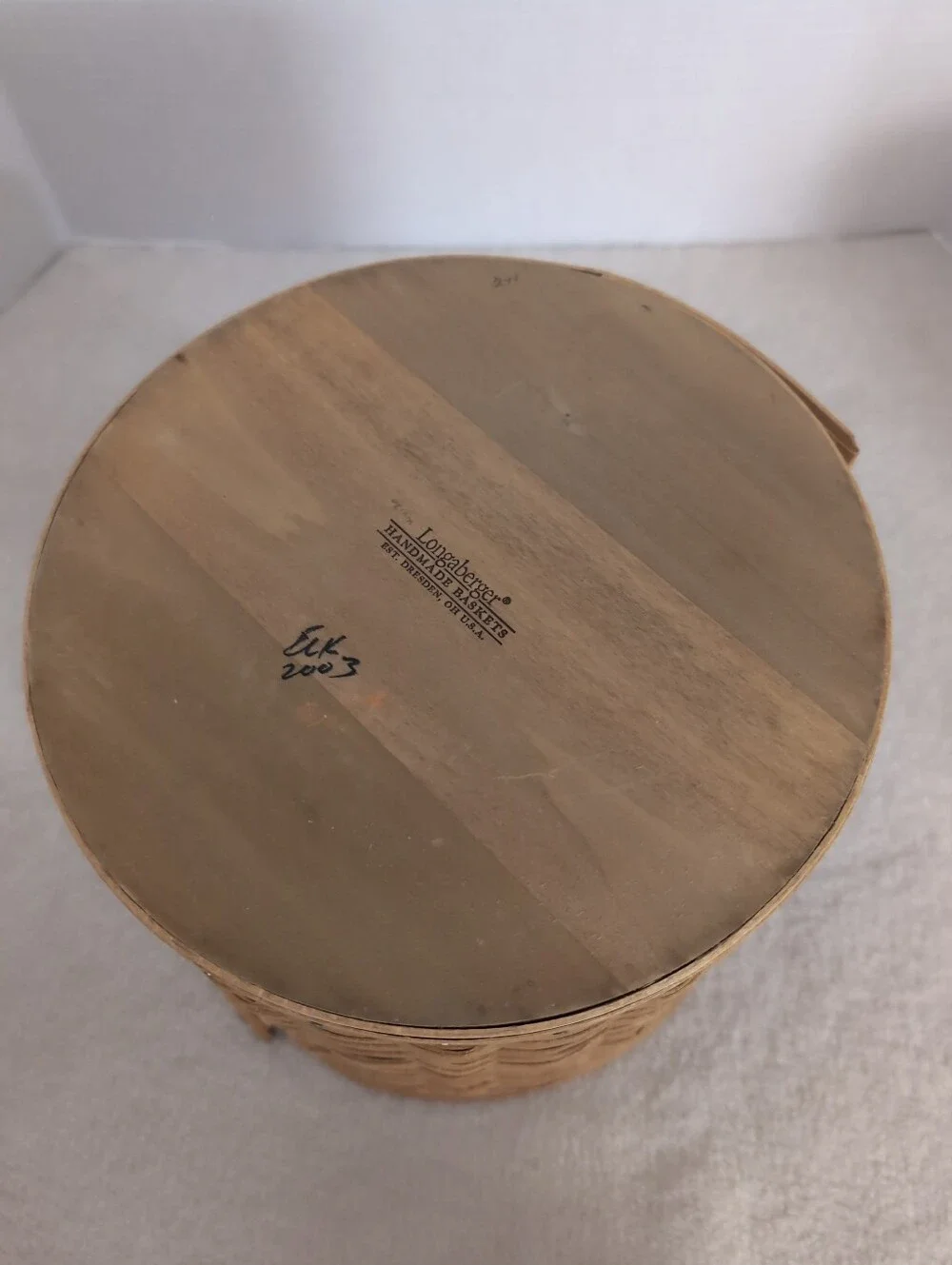 Vintage 2003 Longaberger Ice Bucket Basket With Lid, Liner & Insulated Protector